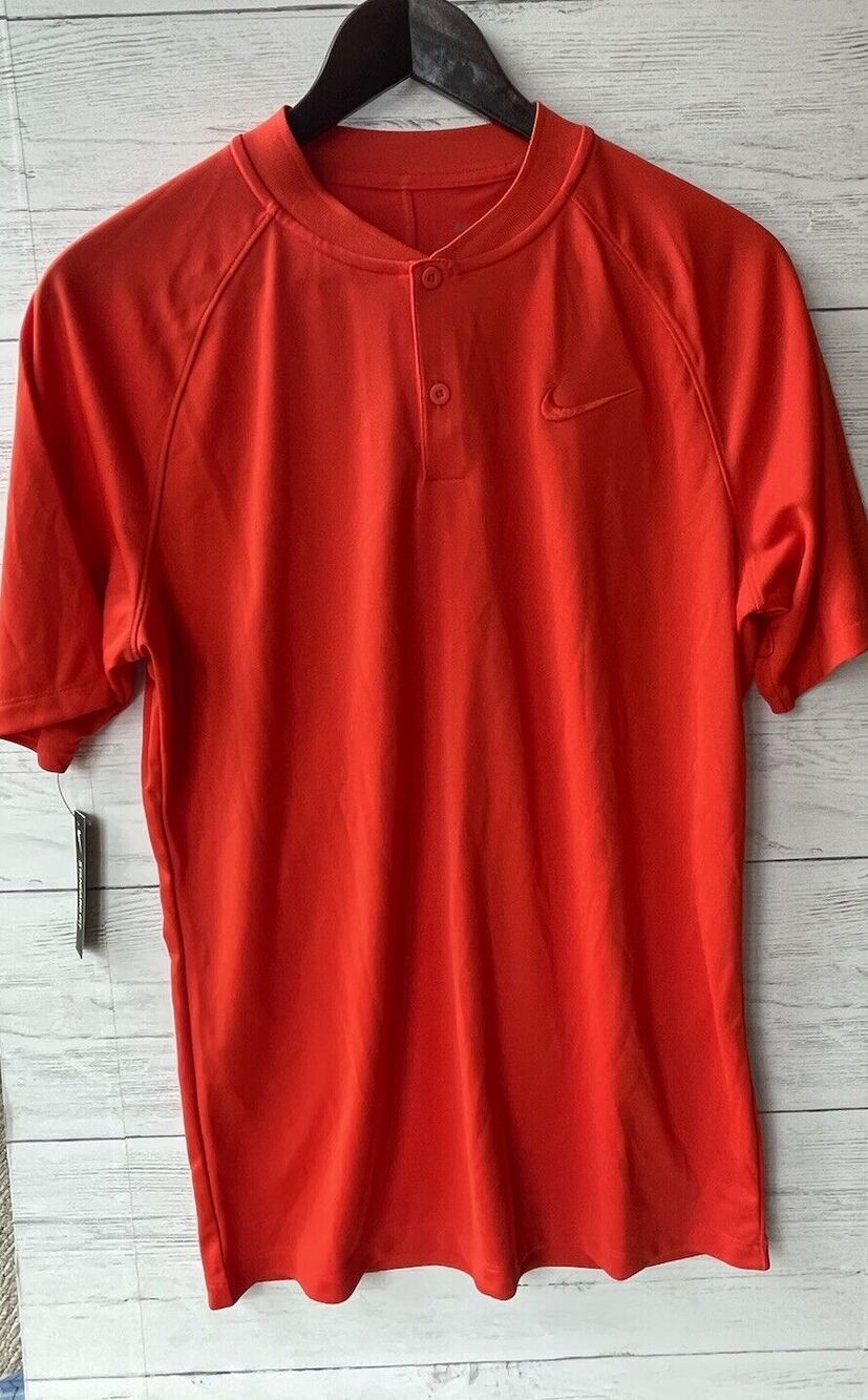 Nike Red Dri Fit shirt mens size S with Buttons